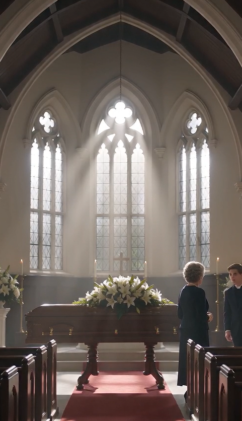 🔥 SHE BURIED HER HUSBAND… UNTIL A LITTLE BOY WHISPERED, “DON’T CLOSE THE COFFIN.”