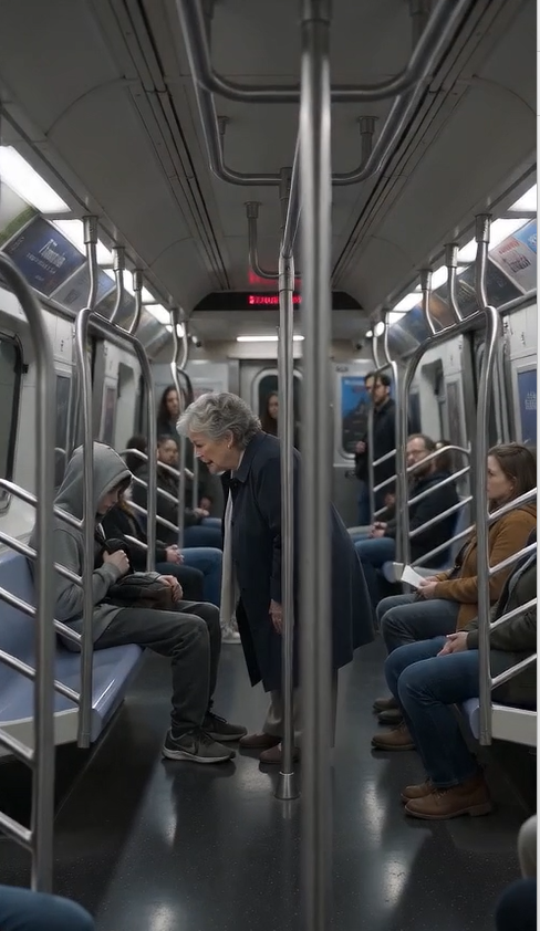 THE HOMELESS BOY ON THE TRAIN HAD A SECRET… THE OLD WOMAN’S DISCOVERY CHANGED EVERYTHING