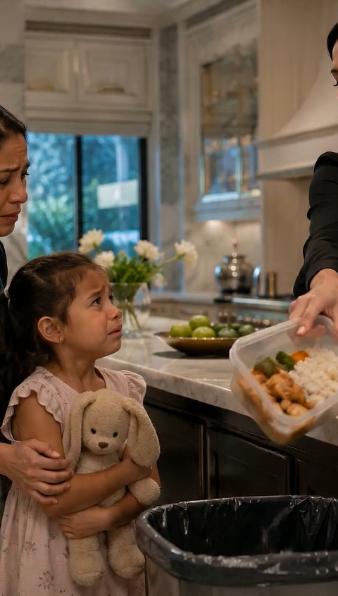 🔥 She Threw the Little Girl's Dinner Into the Trash… But the Child Whispered One Sentence That Froze the Entire Mansion