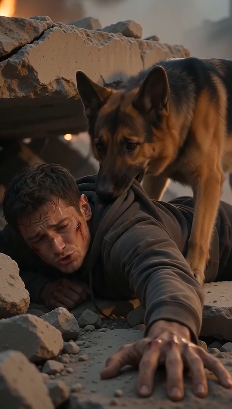 🔥 A War Dog Refused to Leave the Buried Stranger… Then the Firefighters Discovered a Secret That Changed Everything