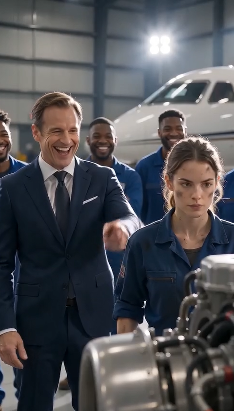 "The Millionaire Mocked His Maid and Promised to Marry Her If She Fixed His $40 Million Jet… Ten Minutes Later, the Entire Hangar Dropped to Their Knees After Learning Who She Really Was! 😱✈️"