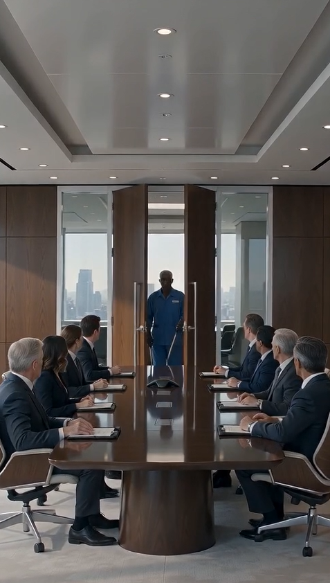 "THE JANITOR THEY MOCKED WALKED INTO THE BOARDROOM... THEN EVERY DIRECTOR WENT SILENT."