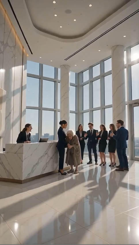 Kind Salesgirl Defended a Humiliated Old Woman Everyone Called a Beggar… Minutes Later, the CEO Walked In, Fell to His Knees, and Whispered: "Mom... Who Did This To You?"