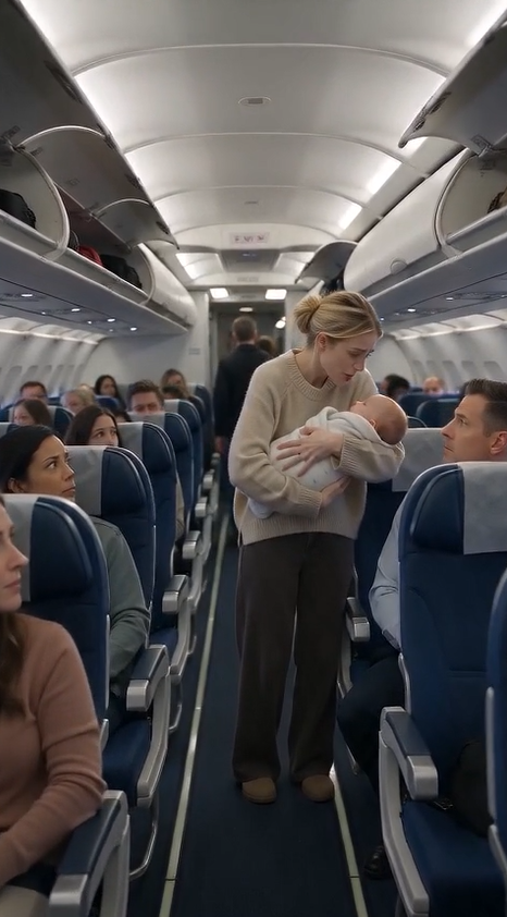 🚨 SHE BEGGED A STRANGER TO HOLD HER BABY ON THE PLANE… THEN HE RECOGNIZED THE BLANKET AND EVERYTHING CHANGED!