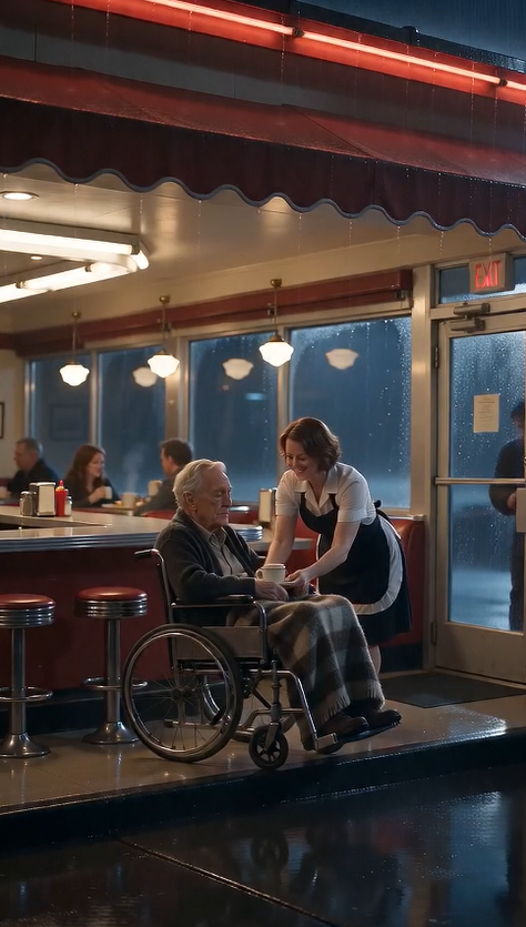 🔥 "HE WALKED INTO A DINER TO ESCAPE THE RAIN... THEN AN OLD MAN WHISPERED A NAME THAT CHANGED HIS LIFE FOREVER"