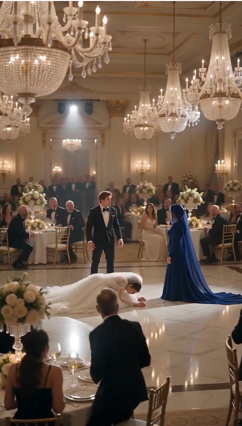💔 SHE WAS FORCED TO KNEEL AT HER OWN WEDDING... THEN THE WOMAN IN BLUE SPOKE ONE SENTENCE THAT DESTROYED EVERY LIE!