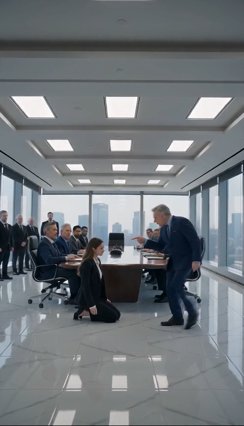 🔥 CEO Forced a Young Woman to Kneel Before the Entire Board… Then She Opened One Envelope That Destroyed Every Powerful Man in the Room