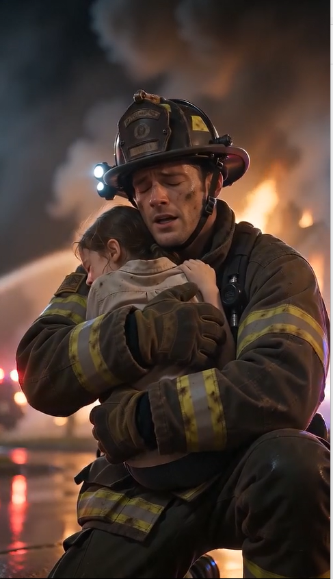 🔥 "THE FIREFIGHTER SAVED A LITTLE GIRL FROM THE FLAMES... BUT WHAT SHE WHISPERED MADE HIM DROP TO HIS KNEES!"