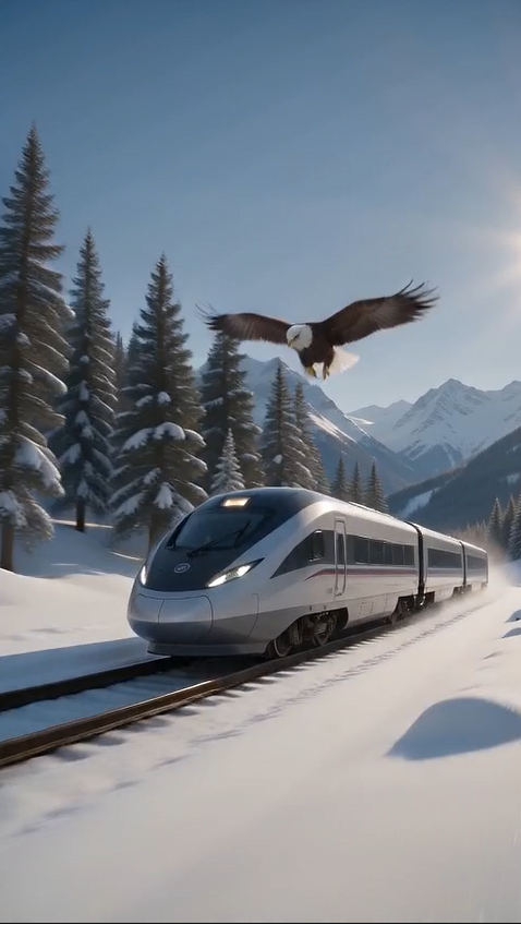 The Giant Eagle Tried to Break a Moving Train's Windshield... But When the Driver Stepped Outside, He Discovered a Horror That Saved Hundreds of Lives 😱🦅🚆