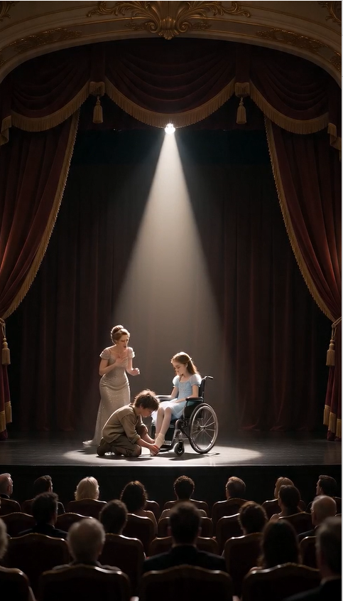 EVERYONE LAUGHED AT THE BOY POLISHING A DISABLED GIRL'S SHOES... UNTIL HER FIRST STEP CHANGED THEIR LIVES FOREVER