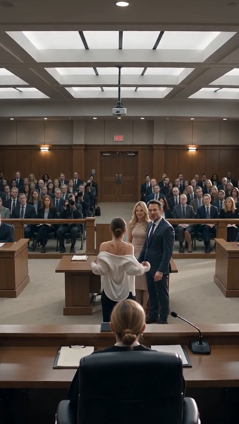 HE STOLE EVERYTHING IN THE DIVORCE... UNTIL HIS WIFE TOOK OFF HER COAT AND Turned the Courtroom Into a Crime Scene