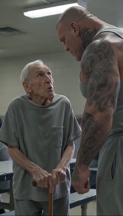 The Most Feared Prison Beast Humiliated a Frail Old Janitor... Seconds Later, the Entire Cafeteria Realized They Had Just Provoked the Deadliest Man None of Them Recognized 😱