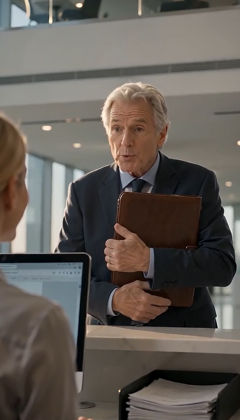 "The Receptionist Mocked the Elderly Man Looking for a Job... Ten Minutes Later, Every Executive Was Standing for Him."