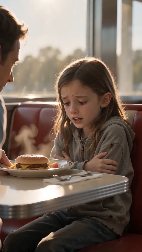 "HE OVERHEARD A LITTLE GIRL SAY, 'I'M SAVING HALF FOR MY DAD'... WHAT HE DID NEXT LEFT THE ENTIRE DINER IN TEARS!"