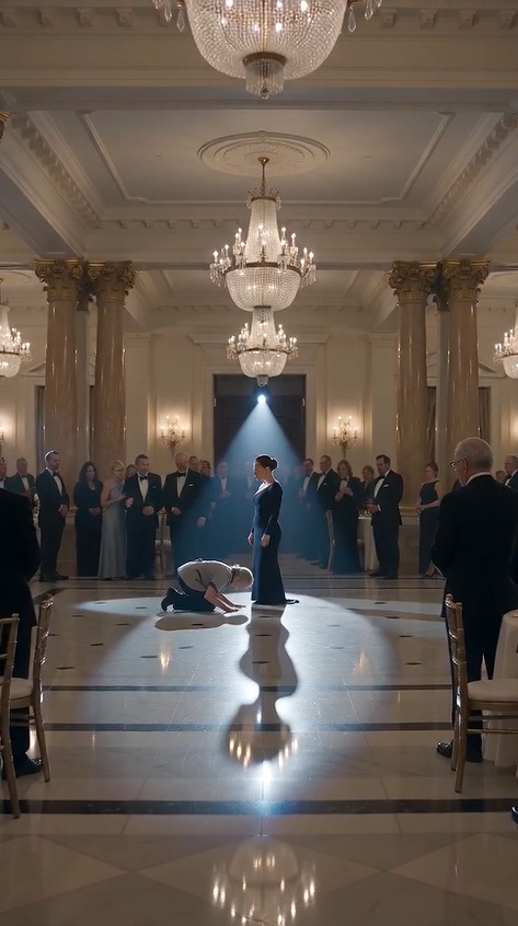 🔥 SHE KNELT TO WIPE THE FLOOR... THEN THE BILLIONAIRE WHISPERED, "THAT'S MY MOTHER." | A Wedding Scandal That Left Every Guest Frozen