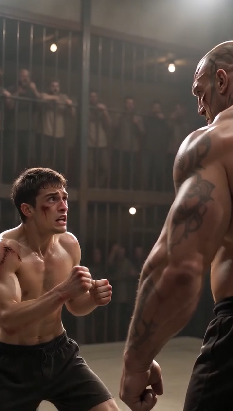 🔥 THEY FORCED A SKINNY TEEN TO FIGHT THE MOST FEARED GIANT IN THE PRISON PIT... BUT NOBODY WAS READY FOR WHAT HAPPENED NEXT!