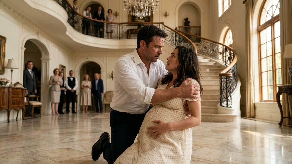 Time stretched, fracturing into agonizingly slow fragments as Claire fell through the cavernous expanse of the mansion’s grand foyer. The ornate crystal chandelier overhead blurred into a spinning vortex of glittering light and dark shadows. Below her, the polished marble floor rushed upward like a rising tide of grey stone.