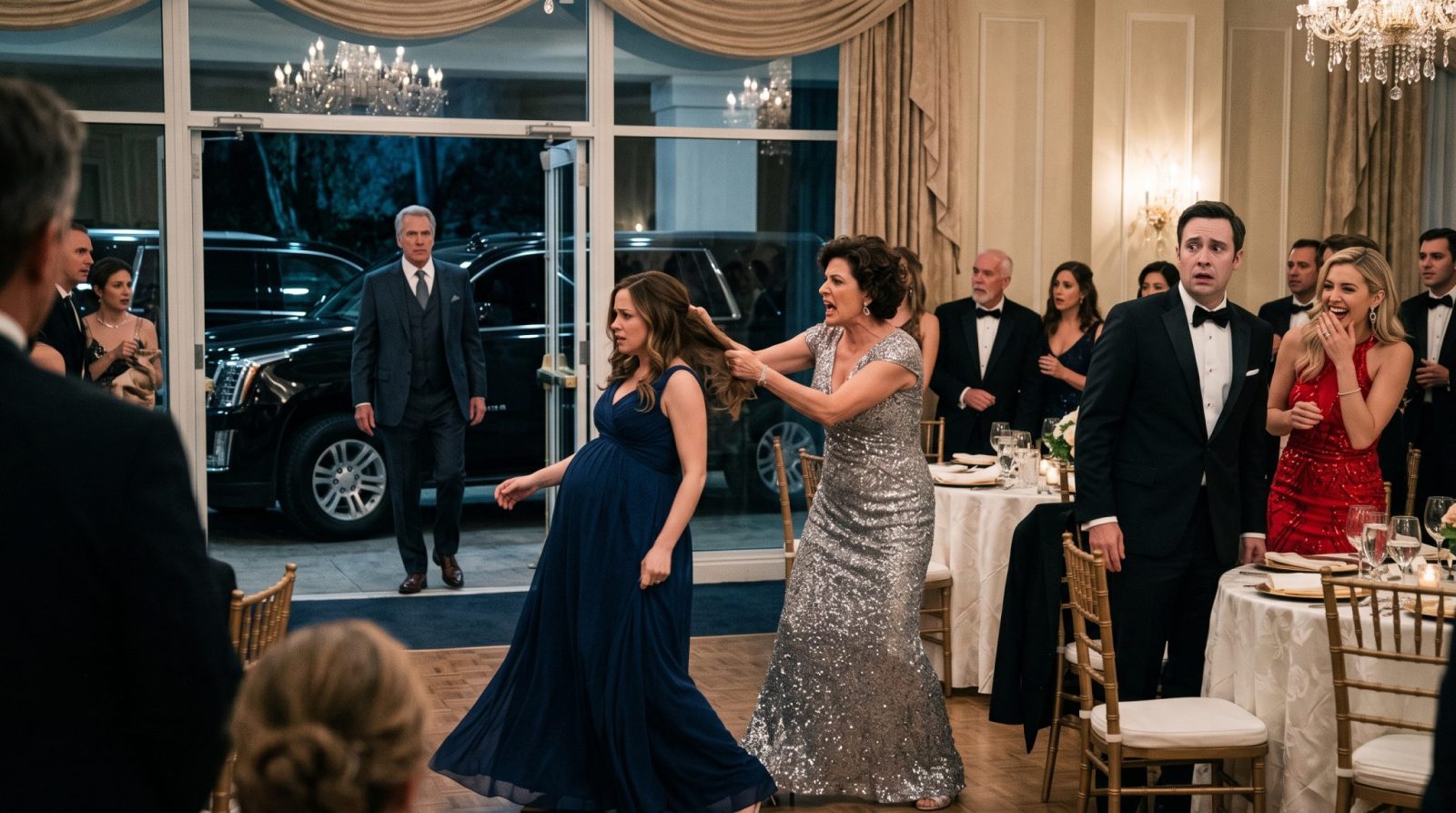 My Mother-In-Law Dragged My 8-Month Pregnant Body Across The Ballroom Floor While My Husband's Mistress Laughed... Then The Doors Slammed Shut And A Man He Feared Stepped Inside.