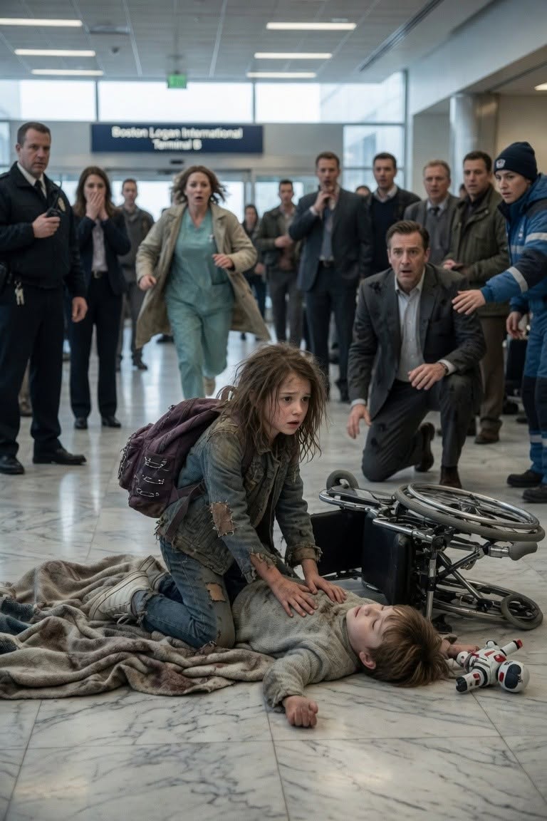 The airport terminal felt like an isolation chamber, the hum of jet engines fading behind the roar of Richard Harrison’s pulse. His assistant, Colin Dray, kept a firm hand on the seven-year-old girl’s shoulder, trying to block her path.