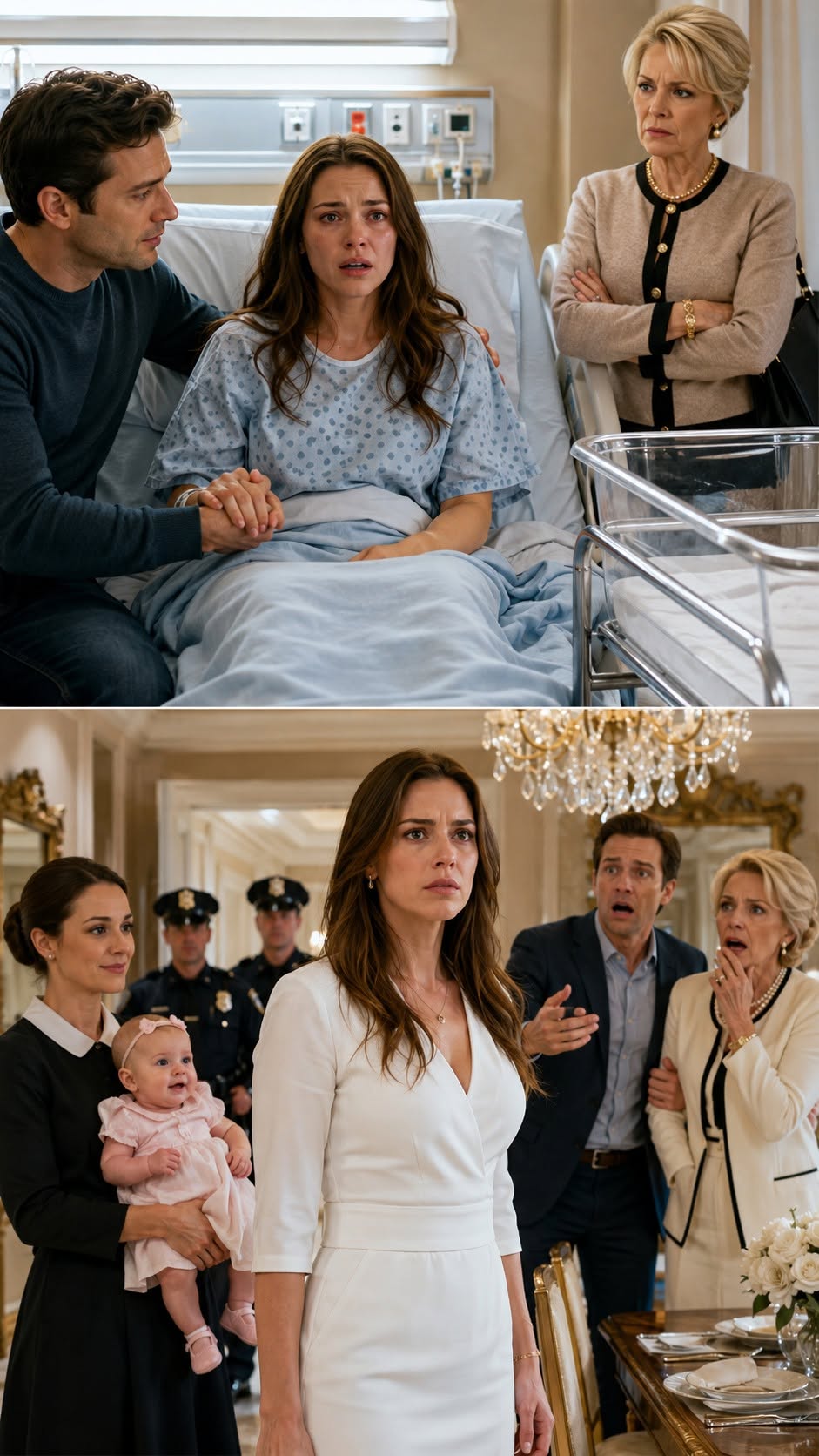 The silence in the master bedroom was thick and suffocating. Downstairs, Diane and Rachel were clinking silverware against porcelain plates, talking in hushed, pitying tones about my "fragile state."