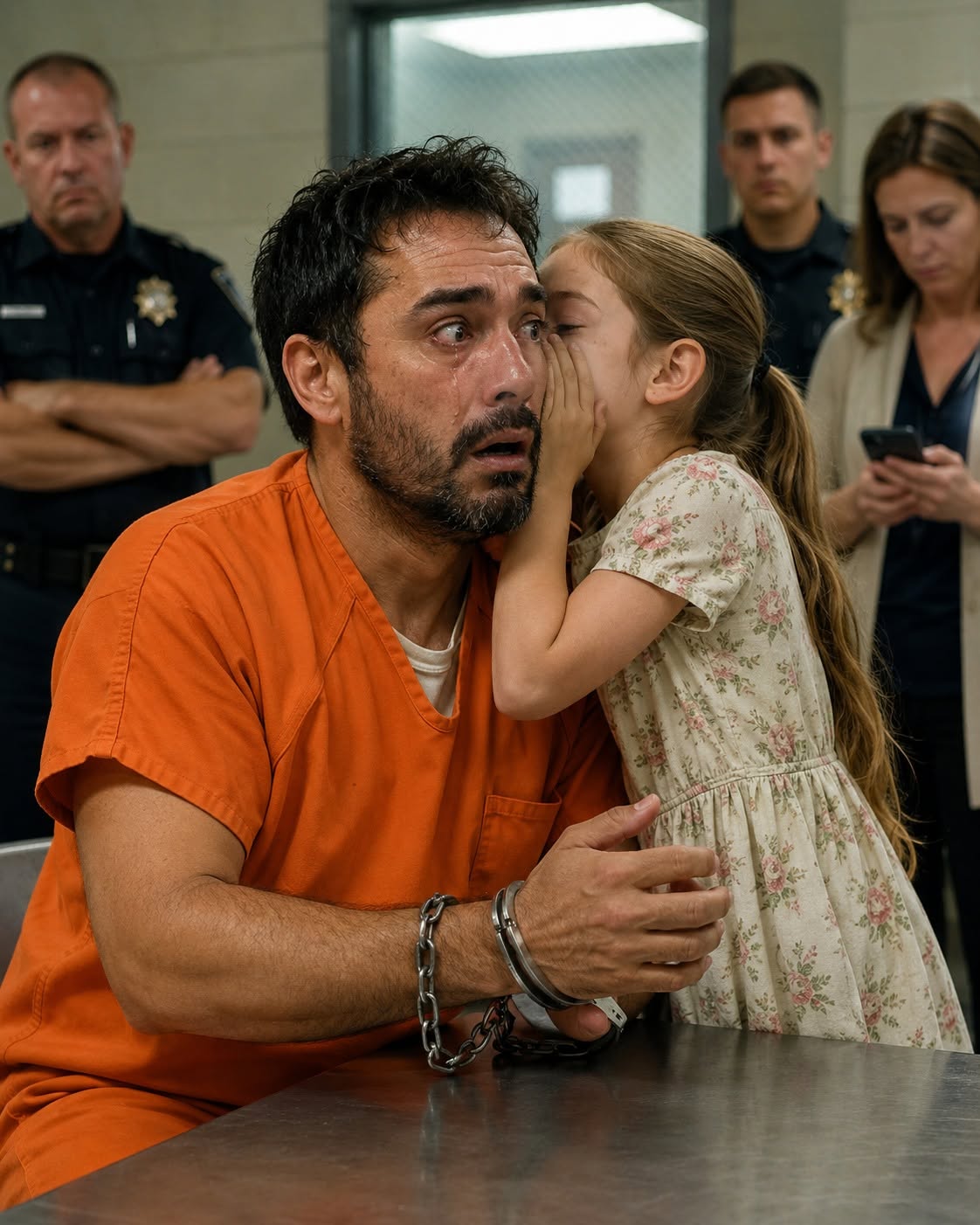 Mateo’s hands began to shake violently, the iron handcuffs rattling against the steel table like teeth in a cold wind. The color drained from his face until he resembled a ghost in a faded orange jumpsuit.