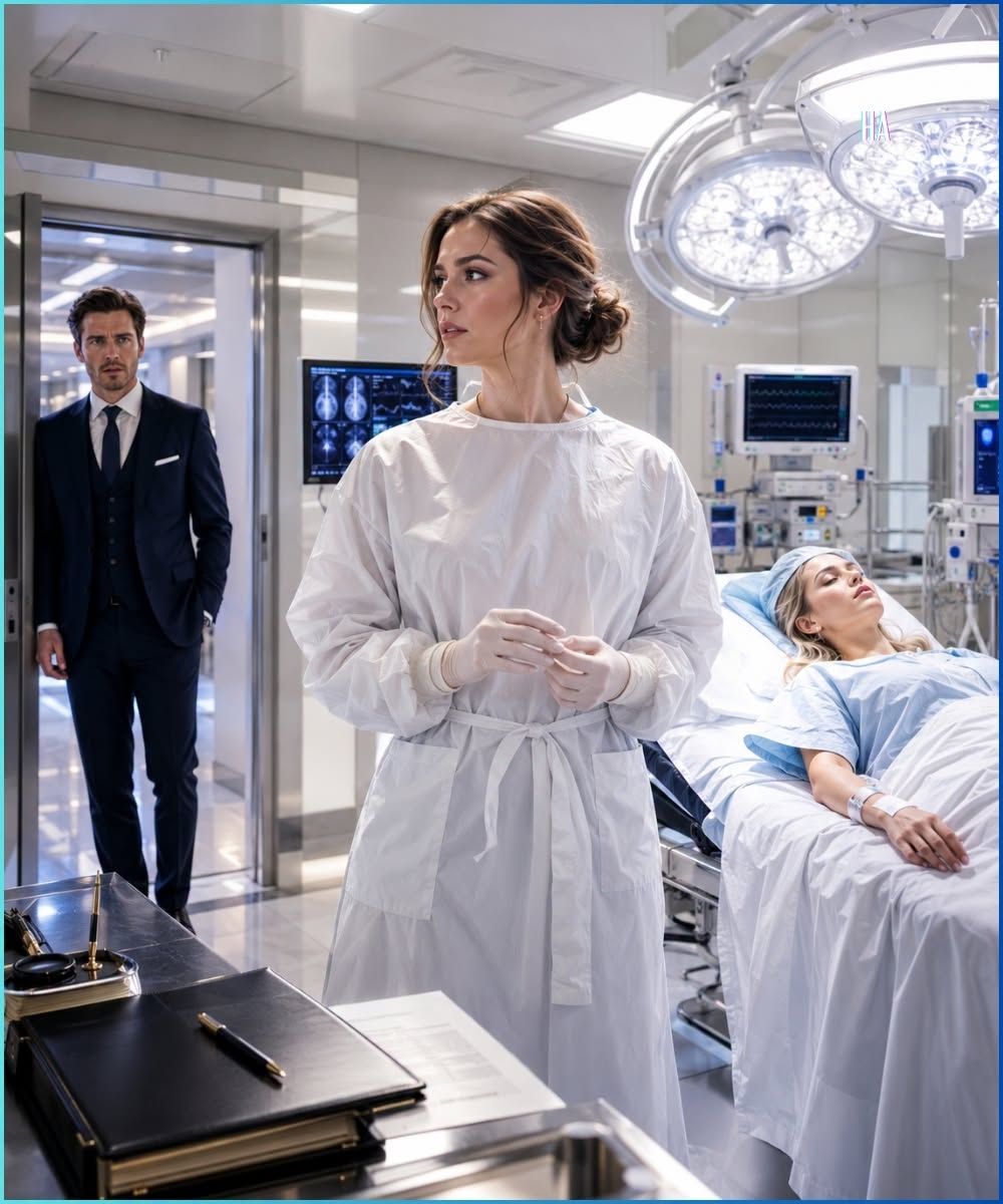 The rain didn’t let up; it pounded against the glass façades of Whitmore Medical Center like a relentless interrogation. Inside the stark, white-tiled corridors, the scent of antiseptic mingled with the invisible tension hanging over the second-floor executive wing.