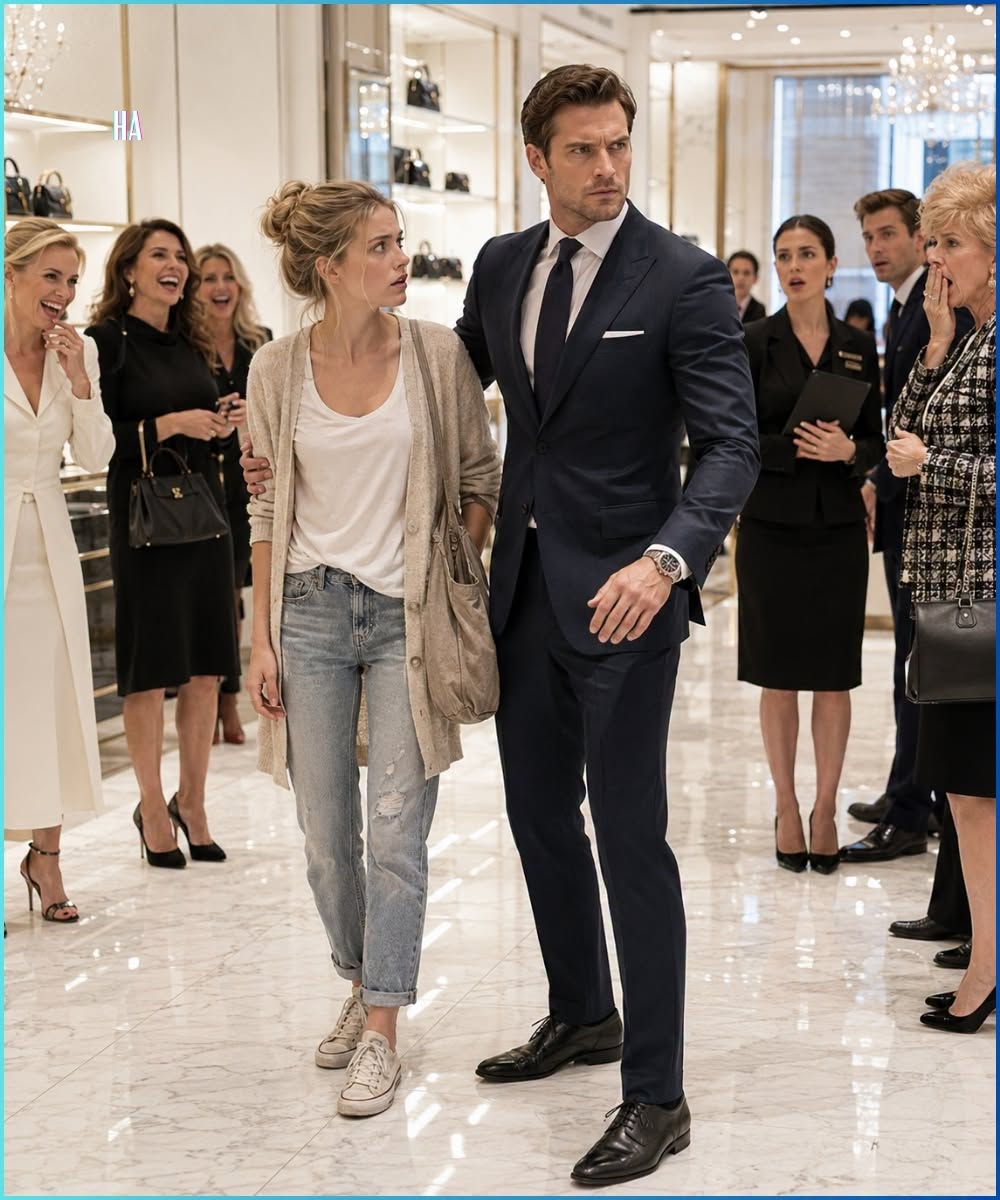 Monica blinked once, twice, as her eyes scanned Nathan Whitaker from head to toe. She looked past the damp shoulders of his custom charcoal overcoat, past the expensive tailoring beneath, and straight into eyes that looked like winter ice. Monica had lived on Madison Avenue long enough to recognize money, but more importantly, she recognized power. And Nathan Whitaker was radiating a lethal, controlled fury that made every salesperson in the store take an involuntary step back.