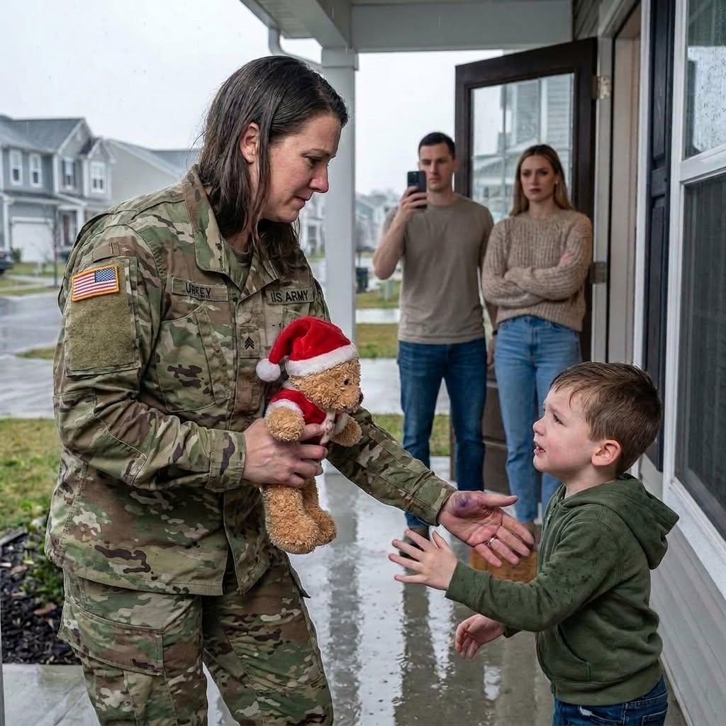 A four-year-old girl opened the front door in tears and whispered,