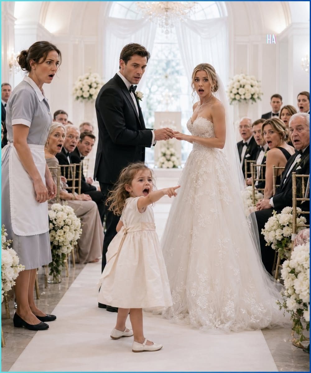 The silence inside Rosewood Manor was absolute. Ten thousand white roses seemed to hold their breath. The three hundred elite guests—billionaires, politicians, and high-society socialites—stared in paralyzed disbelief at the tiny, barefoot girl standing beneath the floral arch.