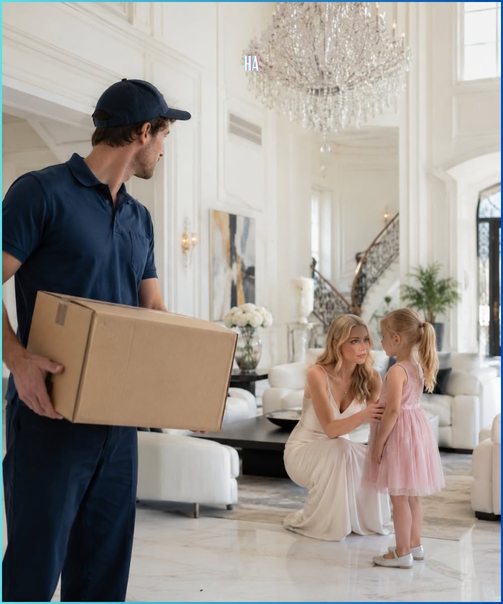 The heavy oak door didn't slam; it swung shut with a muted, expensive click that somehow felt heavier than a physical blow. Grant Mercer remained frozen on the landing, his fingers gripping the cardboard box of linens so tightly that the corrugated edges dug into his palms.