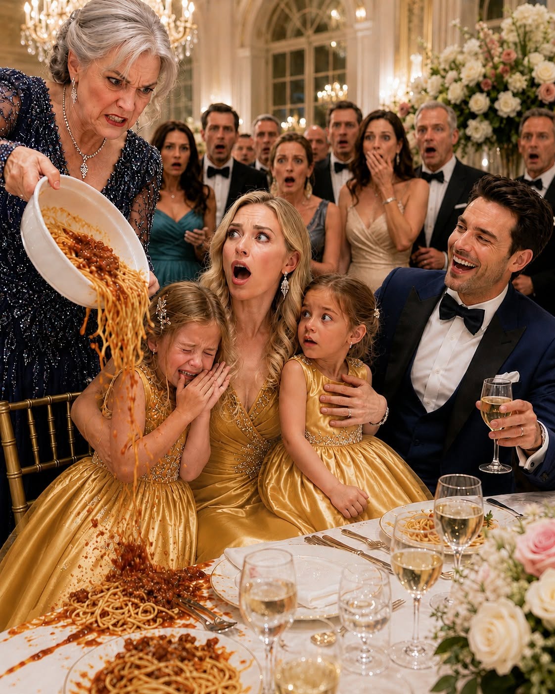 🚨 HER MOTHER-IN-LAW THREW COLD LEFTOVERS AT HER DAUGHTERS AND CALLED THEM "WORTHLESS GIRLS" AT A 100-GUEST BANQUET.
