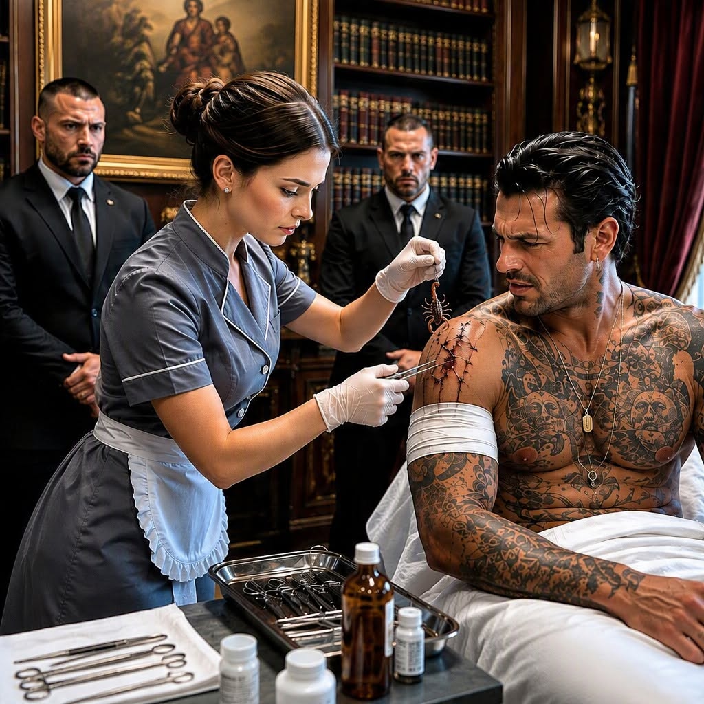 EIGHTEEN SURGEONS PREPARED TO LET THE MAFIA KING DIE—THEN HIS BROKE YOUNG MAID SMELLED ONE BLACK STITCH, REACHED INTO HIS OPEN WOUND, AND MADE THE MAN BESIDE HIM PANIC...