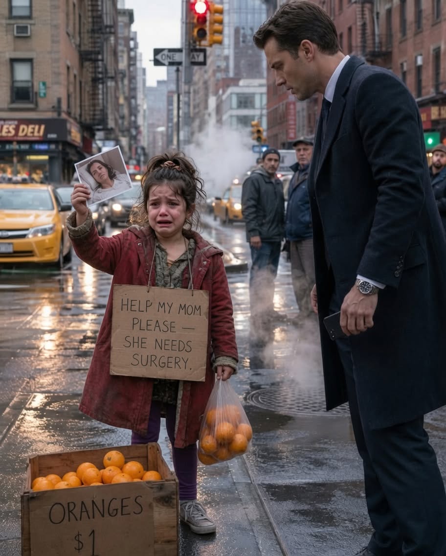 The rain continued to lash against the tinted windows of Blake Hamilton’s Maybach as the car idled in a private subterranean garage beneath Manhattan. Isla sat quietly in the back seat, clutching her wooden crate of oranges as if it were a shield against an unpredictable world.