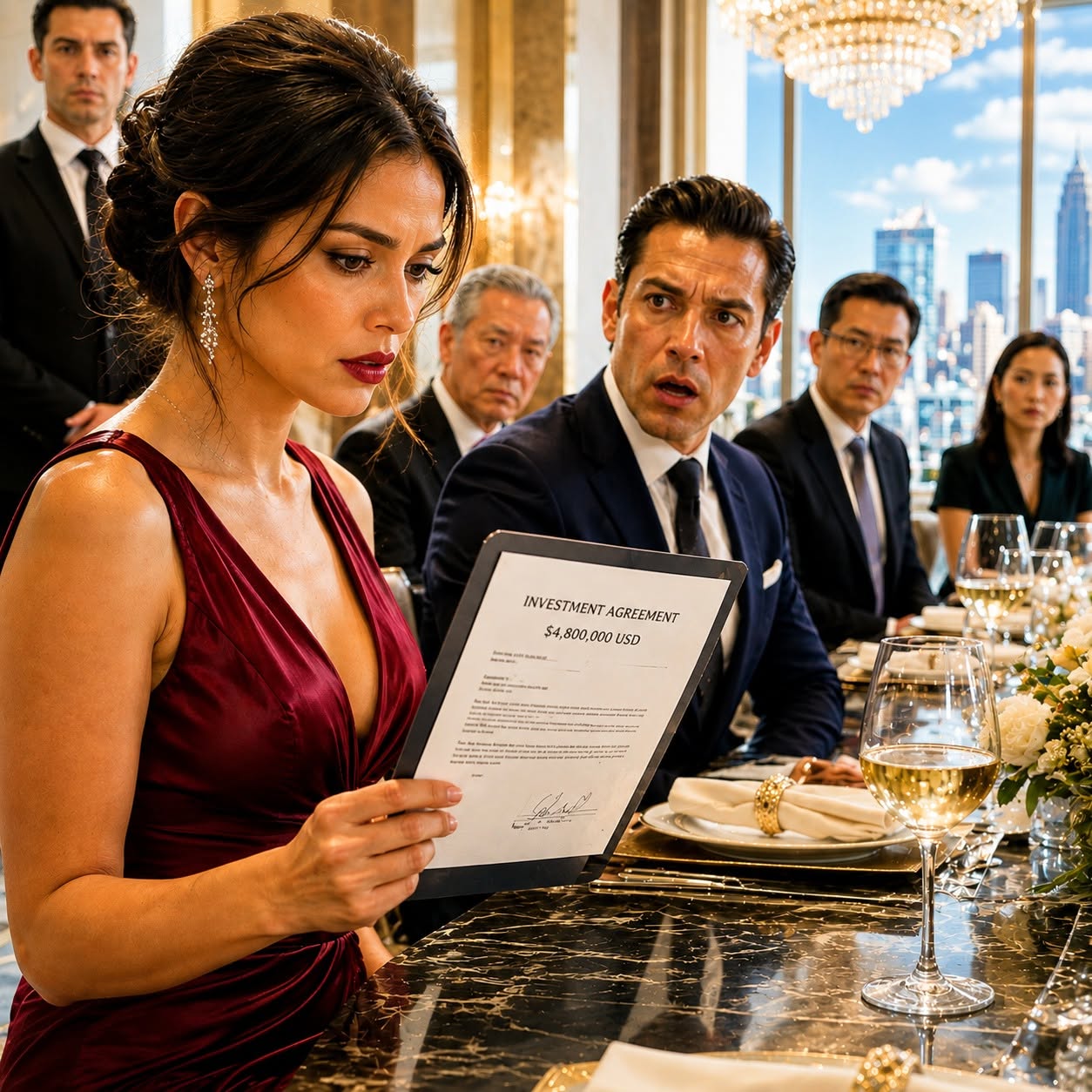 The silence in the private dining room stretched so thin that I could hear the faint, melodic clinking of crystal ice in the investors’ glasses. Mr. Zhang, the senior representative of the Beijing tech conglomerate, shifted his weight, his expression freezing from polite warmth into cautious skepticism.