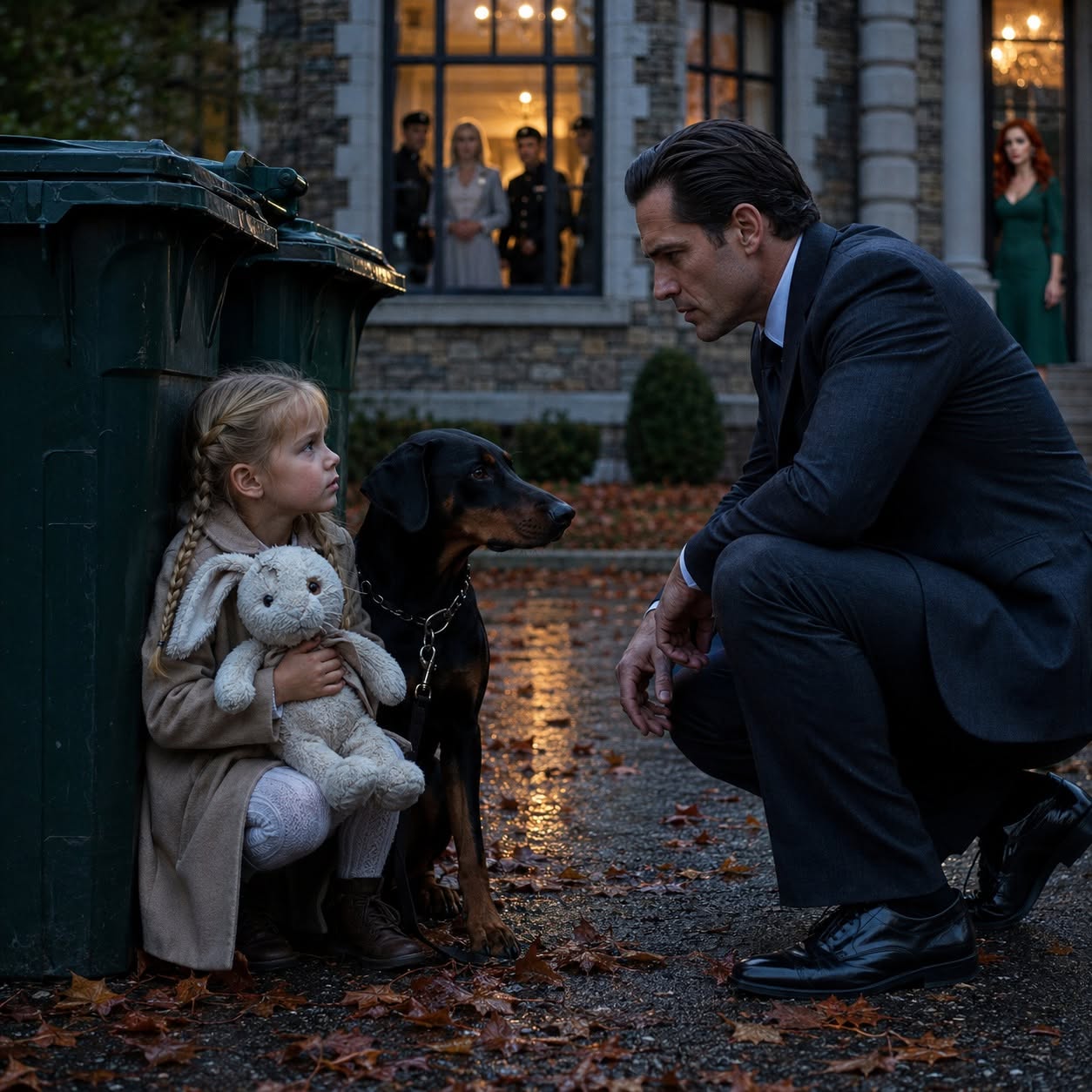 I FOUND MY MAID’S LITTLE GIRL SOBBING BEHIND THE TRASH CANS—THEN THE BROKEN TOY RABBIT IN HER ARMS EXPOSED A SECRET MY FAMILY HAD MURDERED TO KEEP BURIED