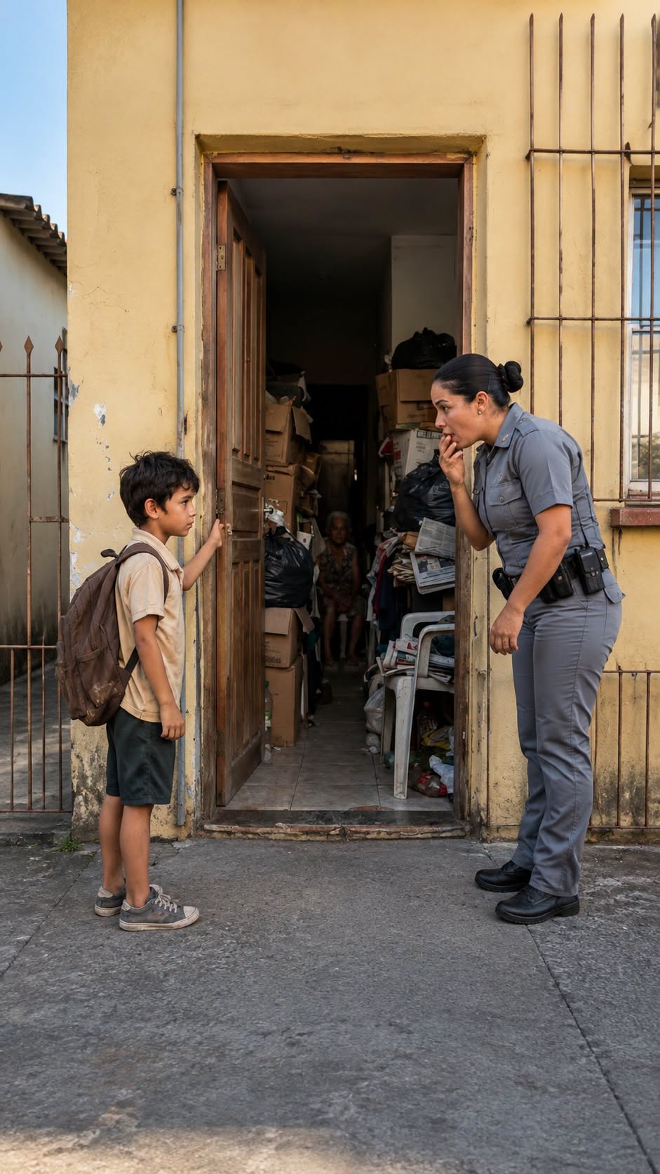 THE 7-YEAR-OLD BOY ASKED A POLICE OFFICER TO ENTER HIS HOUSE… AND WHAT SHE FOUND EXPLAINED WHY NO ONE BELIEVED HIM