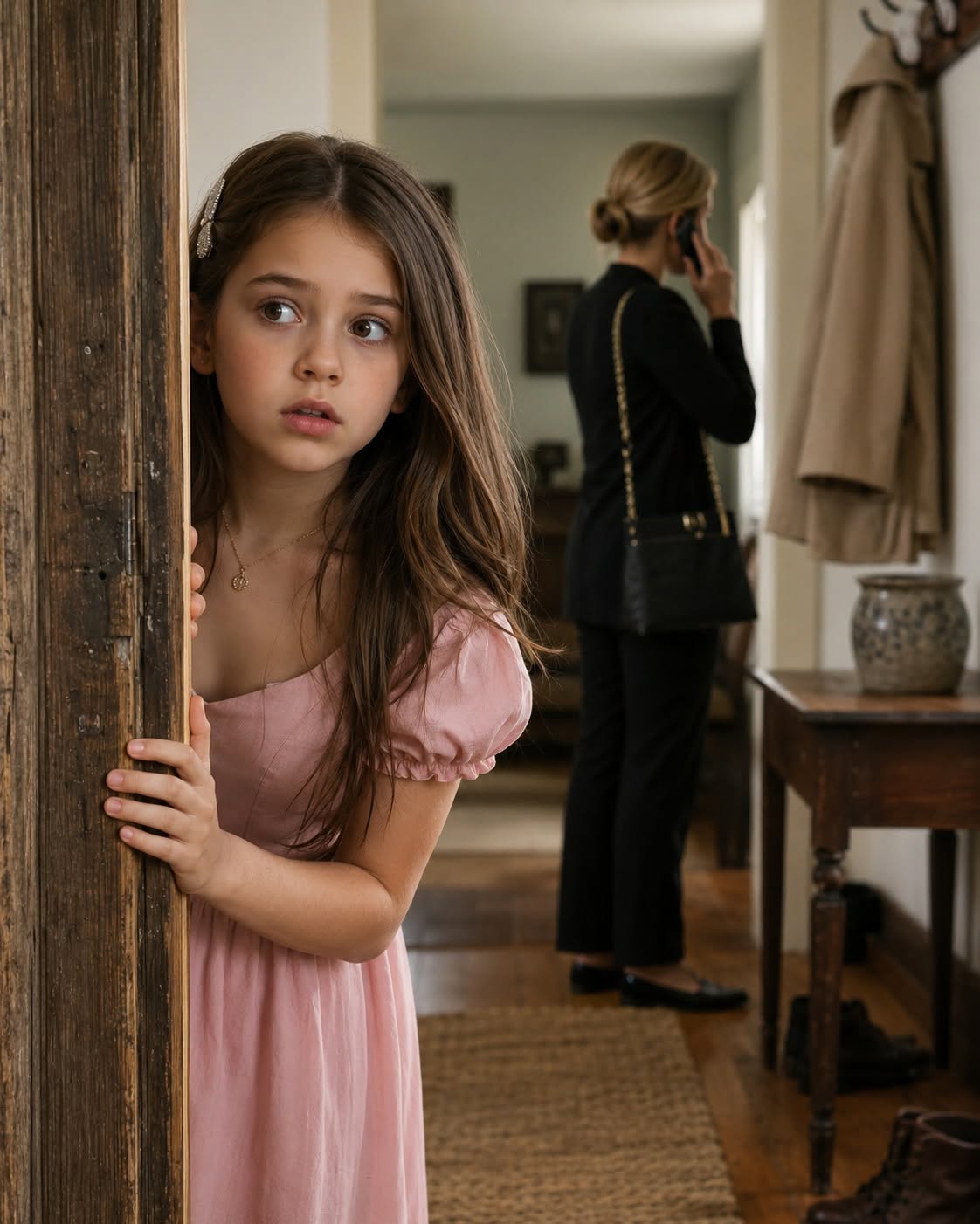 My fingers trembled as I reached into the pocket of Mom’s beige coat. The fabric felt unnaturally heavy.