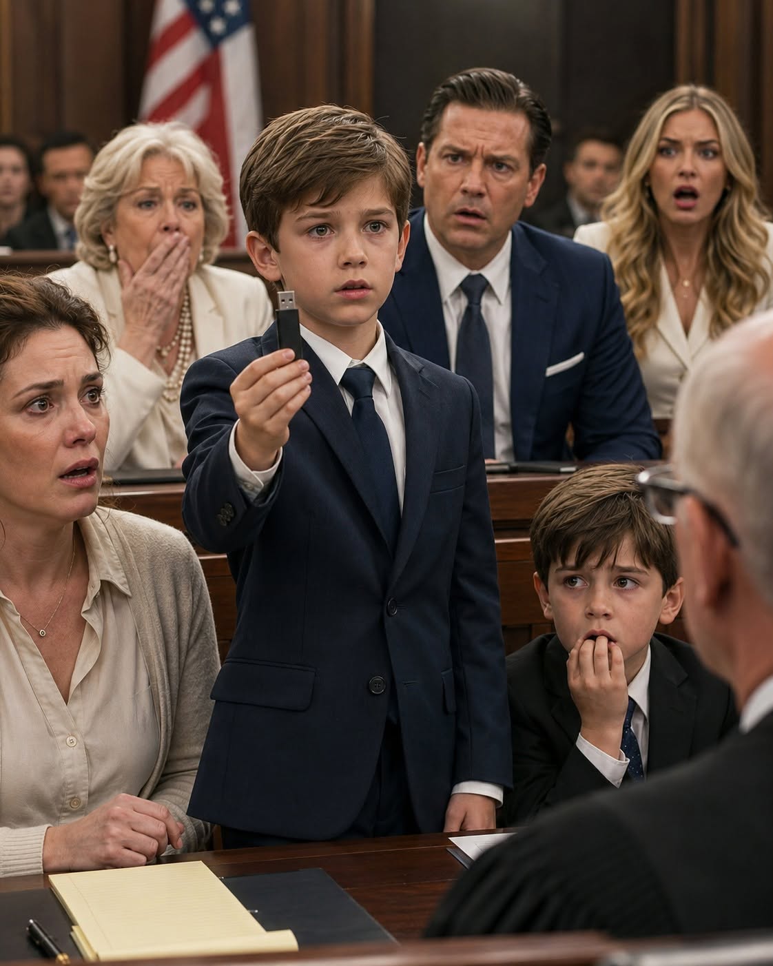 The courtroom temperature felt like it dropped twenty degrees the second that small, matte-black piece of plastic left Ethan’s pocket.