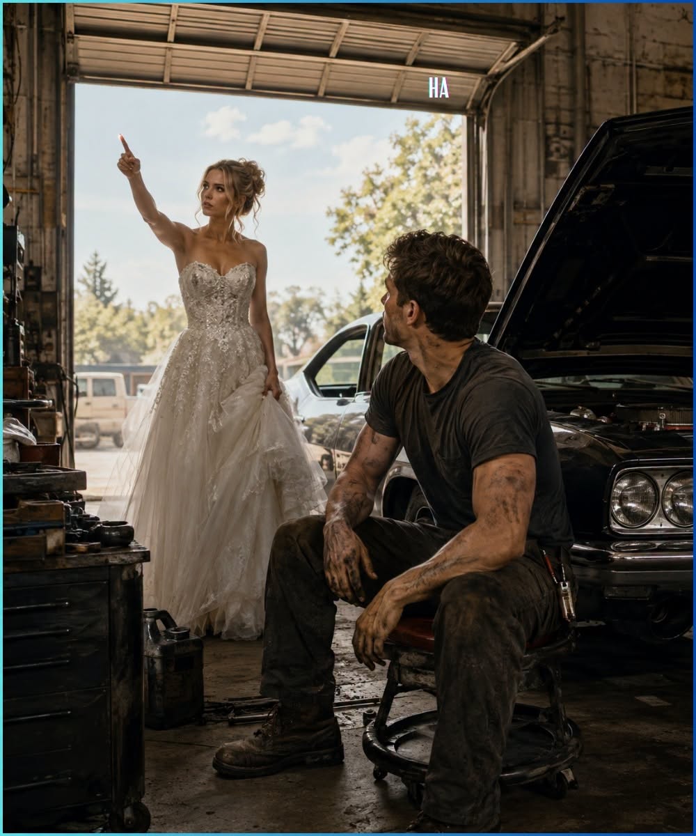 The heavy silence inside Callahan Auto Repair was violently shattered by the harsh, protesting squeal of tires locking up on gravel.