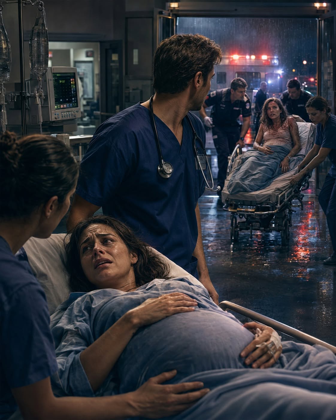 The silence in the trauma bay was heavy, suffocating. Adrian looked at me, then at the curtain separating me from the woman who looked at him like he was her world.