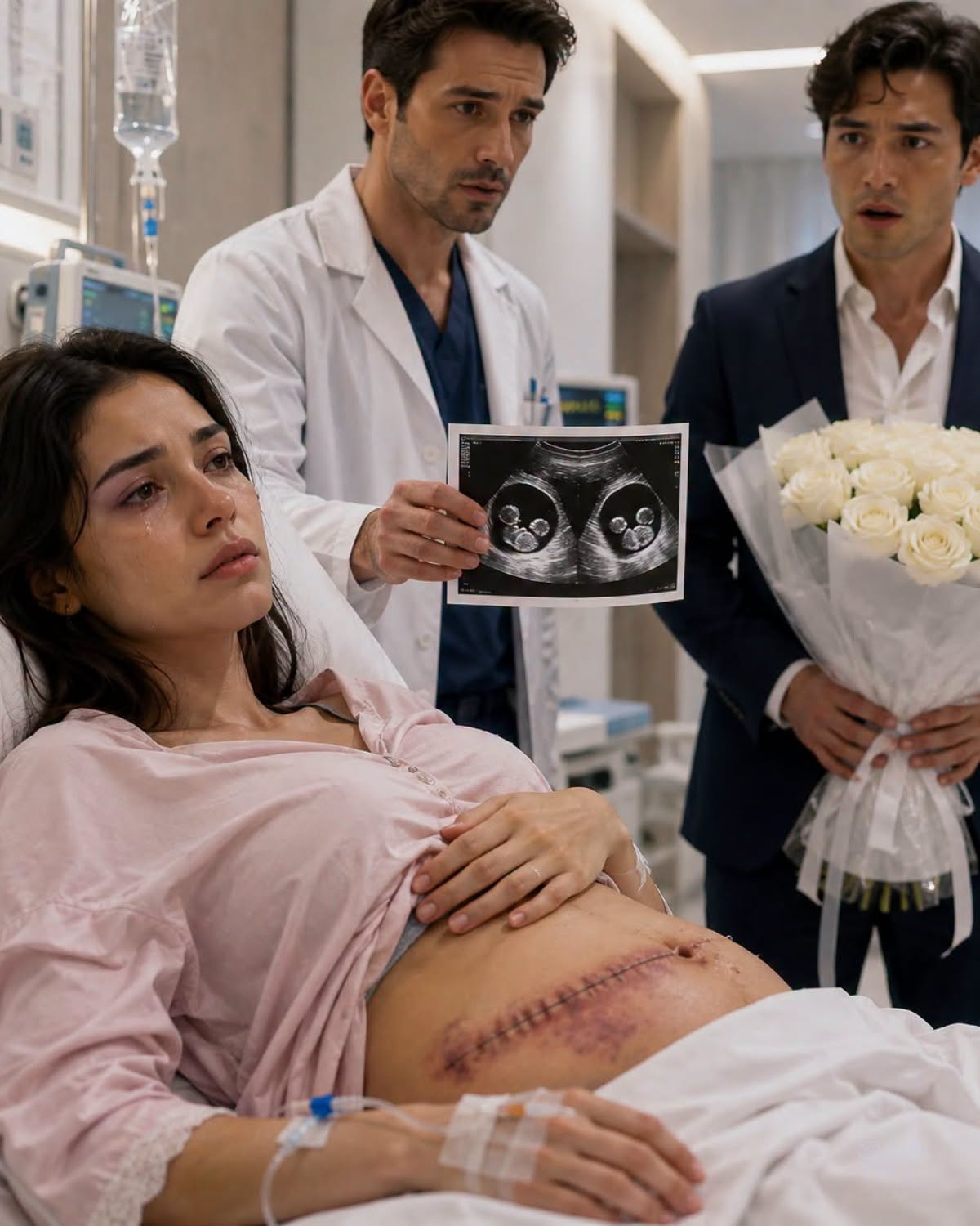 My Husband Stabbed Me Twice for the Woman He Never Got Over—Three Days Later, My Doctor Showed Him Our Twins