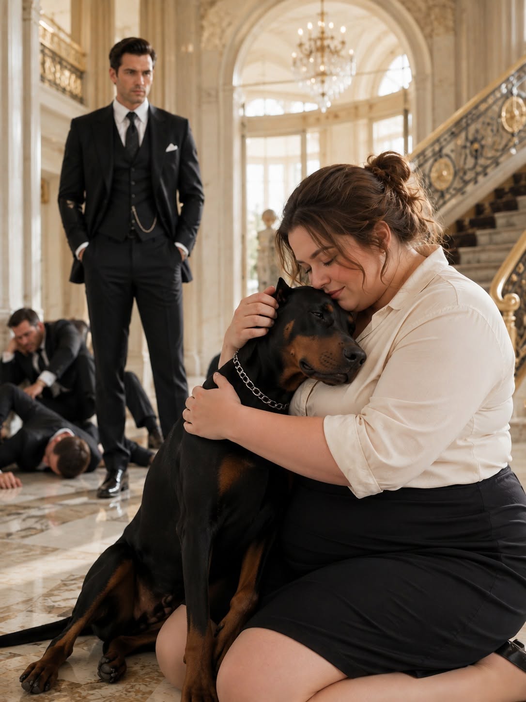 The Mafia Boss’s Guard Dog Bit Everyone Who Came Near—Then It Melted in His Plus-Size Assistant’s Arms