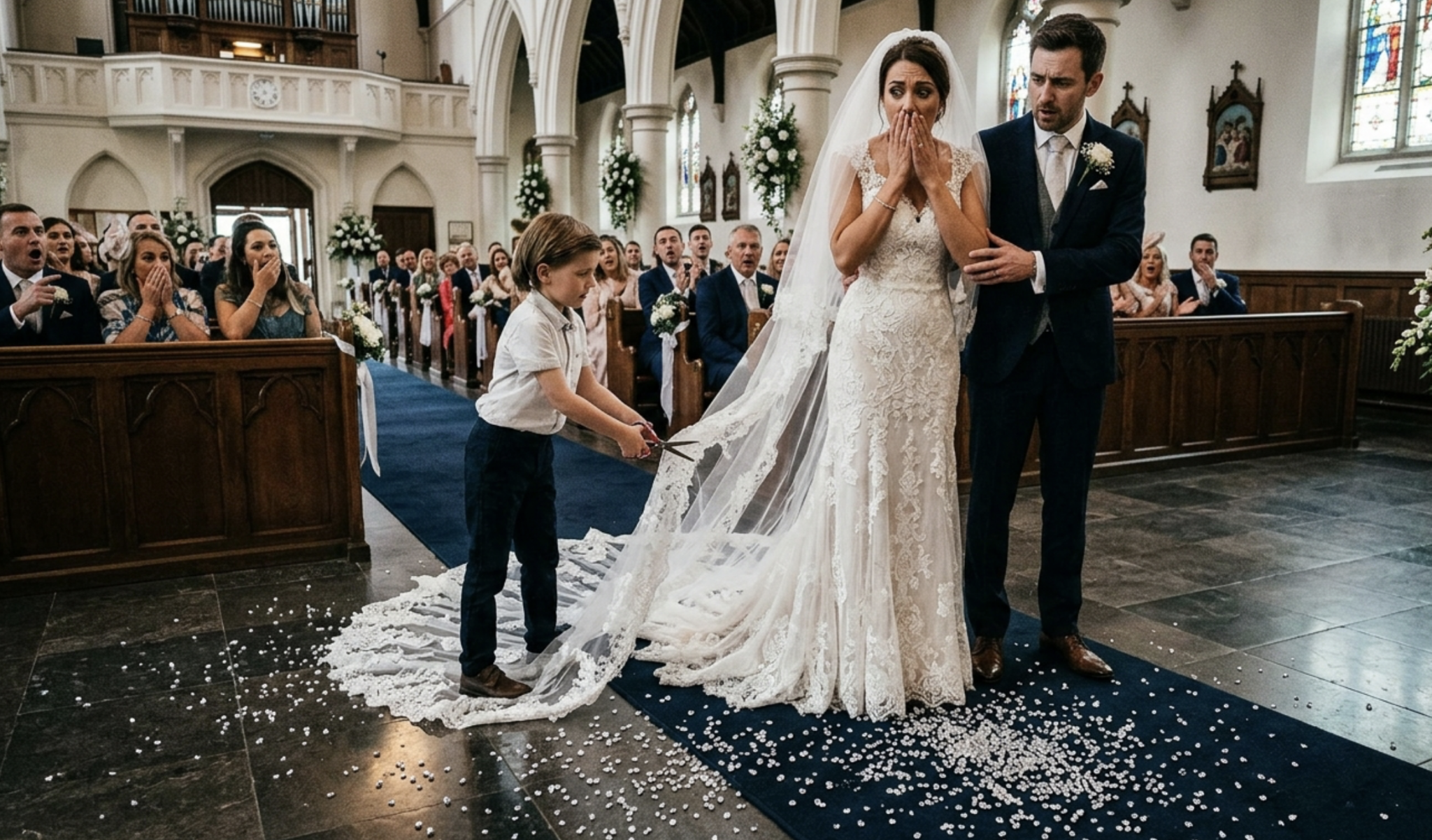 THE BRIDE’S VEIL OF BLOOD: WHEN THE WEDDING DRESS SHATTERED THE EMPIRE
