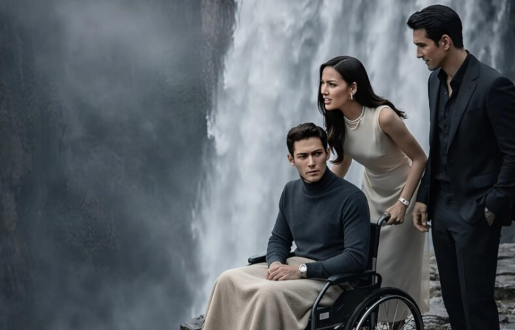 The abyss swallowed the wheelchair, and the deafening roar of the waterfall muffled the final, echoing crash of metal against jagged rock. For a heartbeat, absolute silence seemed to blanket the gorge, broken only by the rushing white water below.