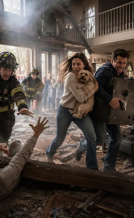 During The House Fire, My Daughter Shoved Me Into The Flames And Grabbed The Dog, While My Son-In-Law Took The Safe. “The Old Man Is Useless Now,” He Said. They Left Me Trapped Beneath A Fallen Beam. As I Lost Consciousness, A Man Rushed Through The Smoke Toward Me...