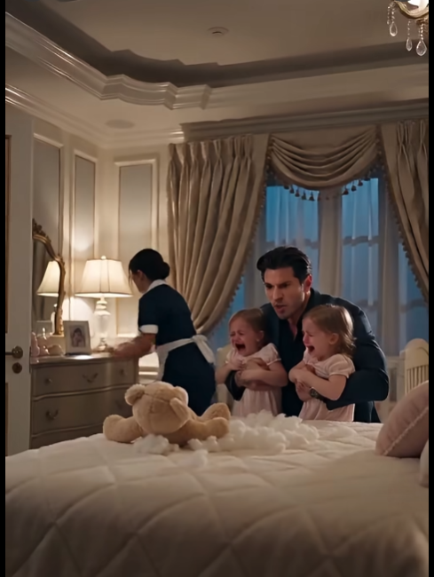 THE MAFIA BOSS’S TWINS SCREAMED EVERY NIGHT AT THREE—UNTIL THE MAID TORE OPEN THEIR TEDDY BEAR AND EXPOSED THE FAMILY MEMBER BEHIND IT