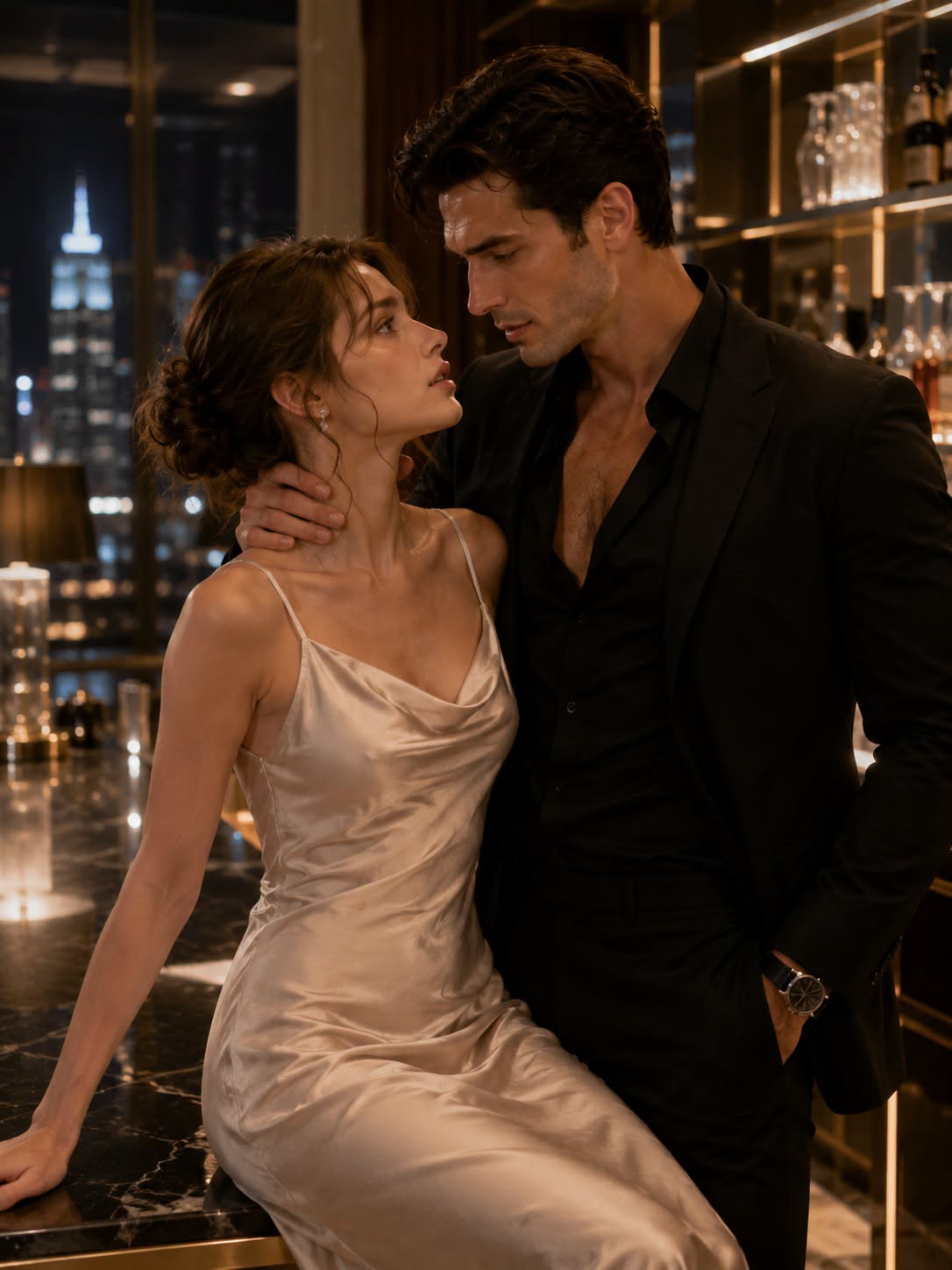 The champagne flute in Lucian Moretti’s hand didn't tremble. Not a drop spilled over the crystal rim as he steered Selena past the low murmur of the financial elite, his thumb resting feather-light against the back of her wrist—just enough to anchor her, just enough to signal to every predatory eye in the room that she was currently classified under off-limits.