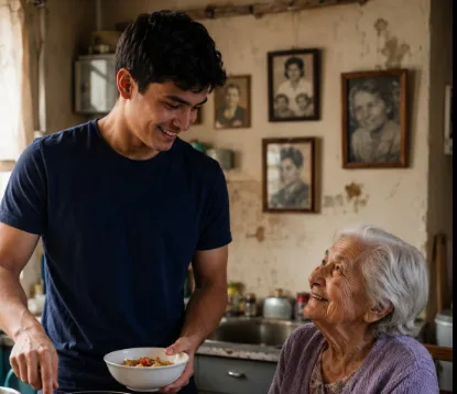 The rain in Guadalajara beat heavily against the corrugated tin roof of my small, rented room as I sat staring at the cream-colored envelope. My name, Diego, was scrawled across the front in shaky, deliberate cursive—Carmen’s handwriting, unmistakable despite its tremor.