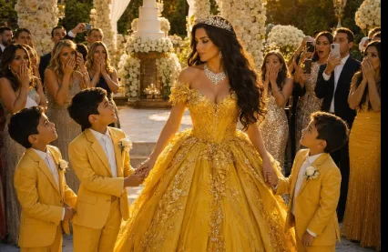 The sound of shattering crystal echoed like a gunshot across the sunlit courtyard of the Montgomery estate. Up on the second-floor balcony, Eleanor Montgomery stood frozen, her manicured fingers trembling where her champagne flute had just slipped from her grip.