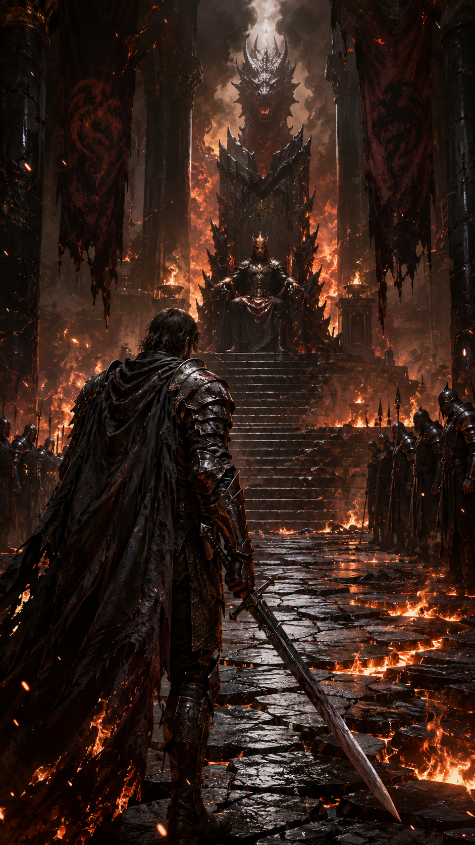 The Knight Raised His Sword Against the Dragon King